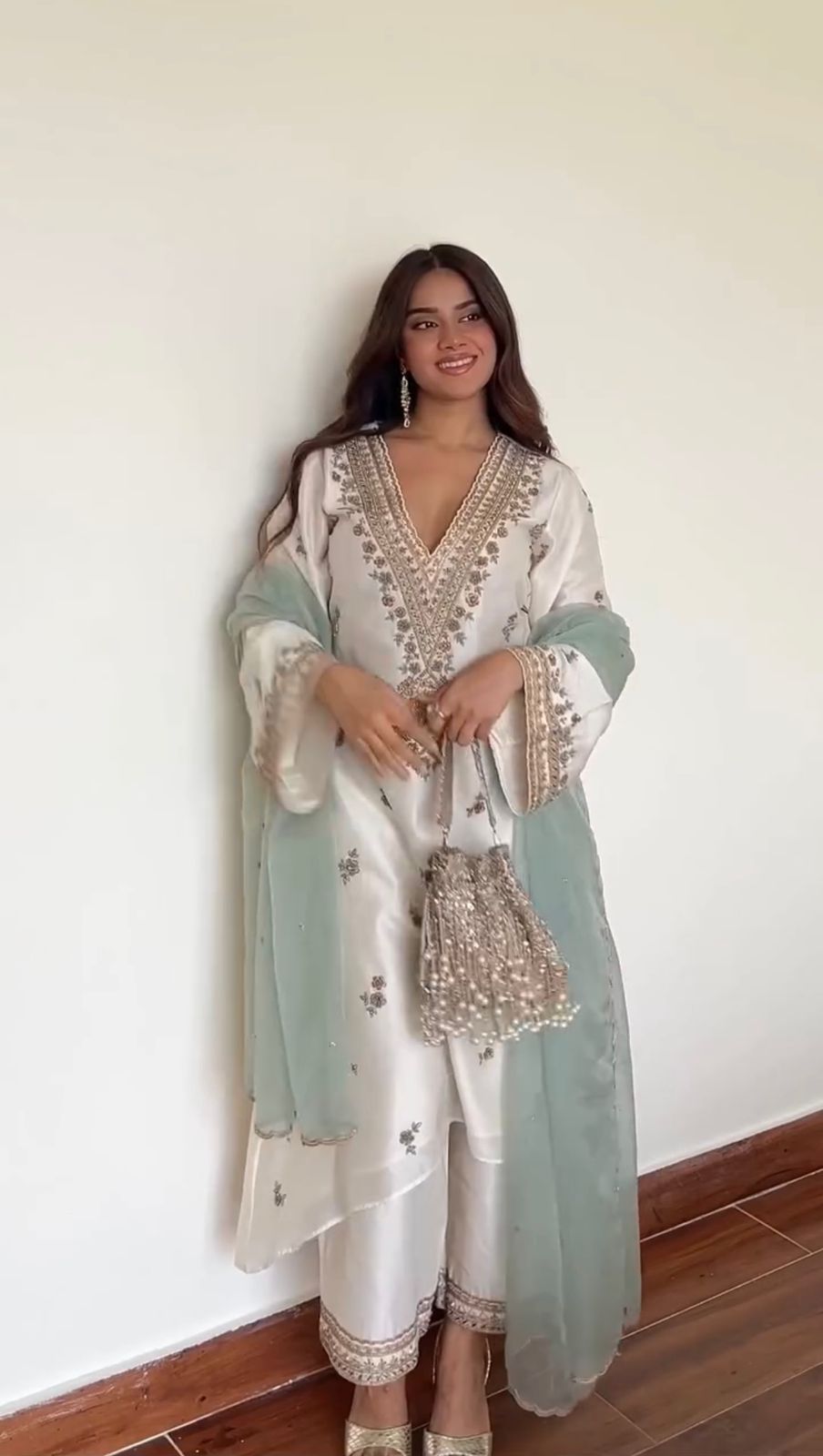 Embroidery And Sequence Work  Fancy Silk Salwar Suit