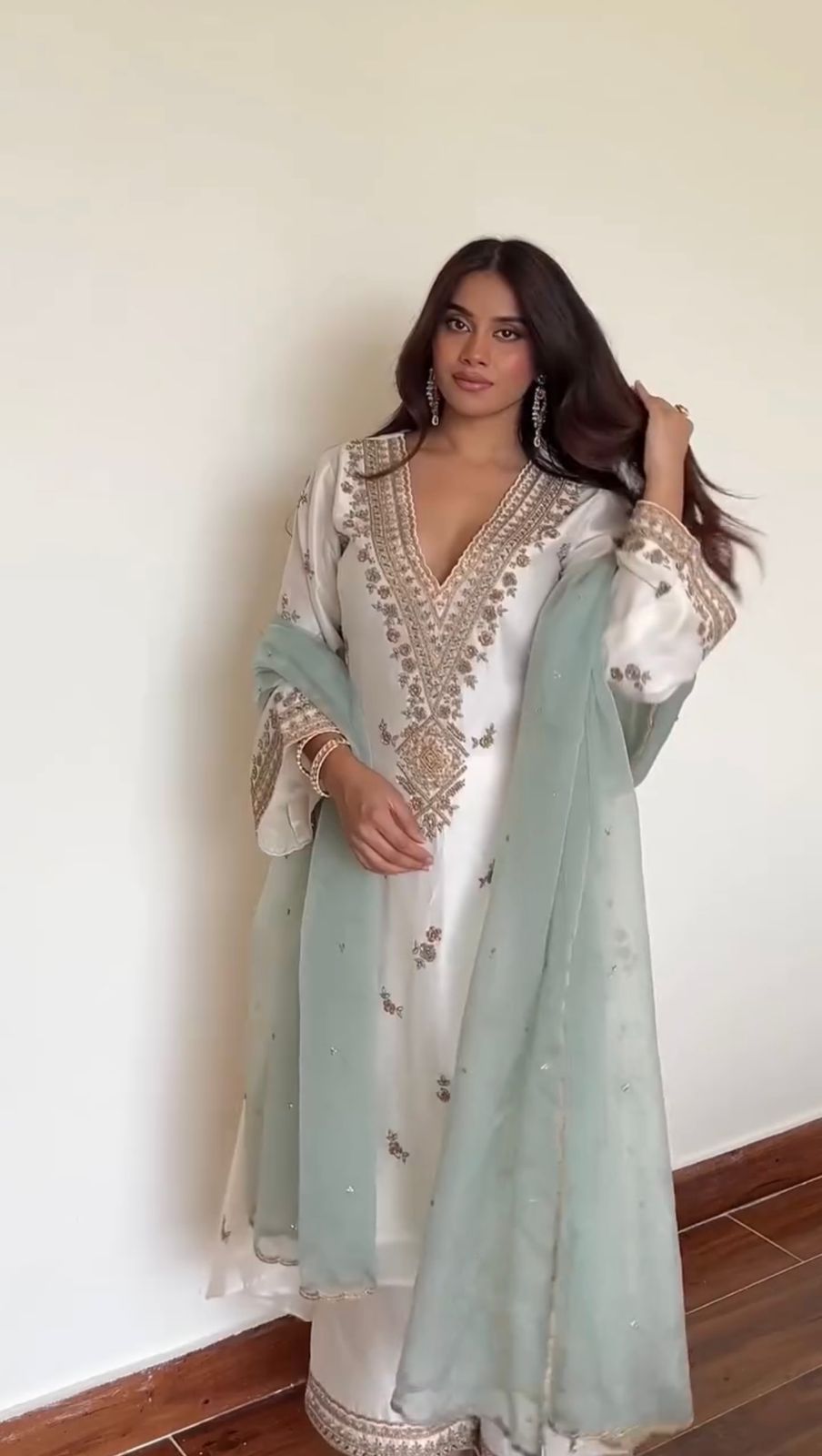 Embroidery And Sequence Work  Fancy Silk Salwar Suit