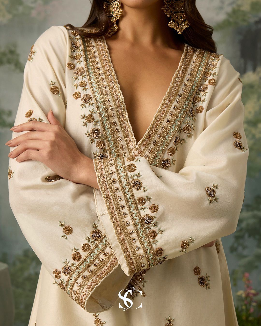 Embroidery And Sequence Work  Fancy Silk Salwar Suit