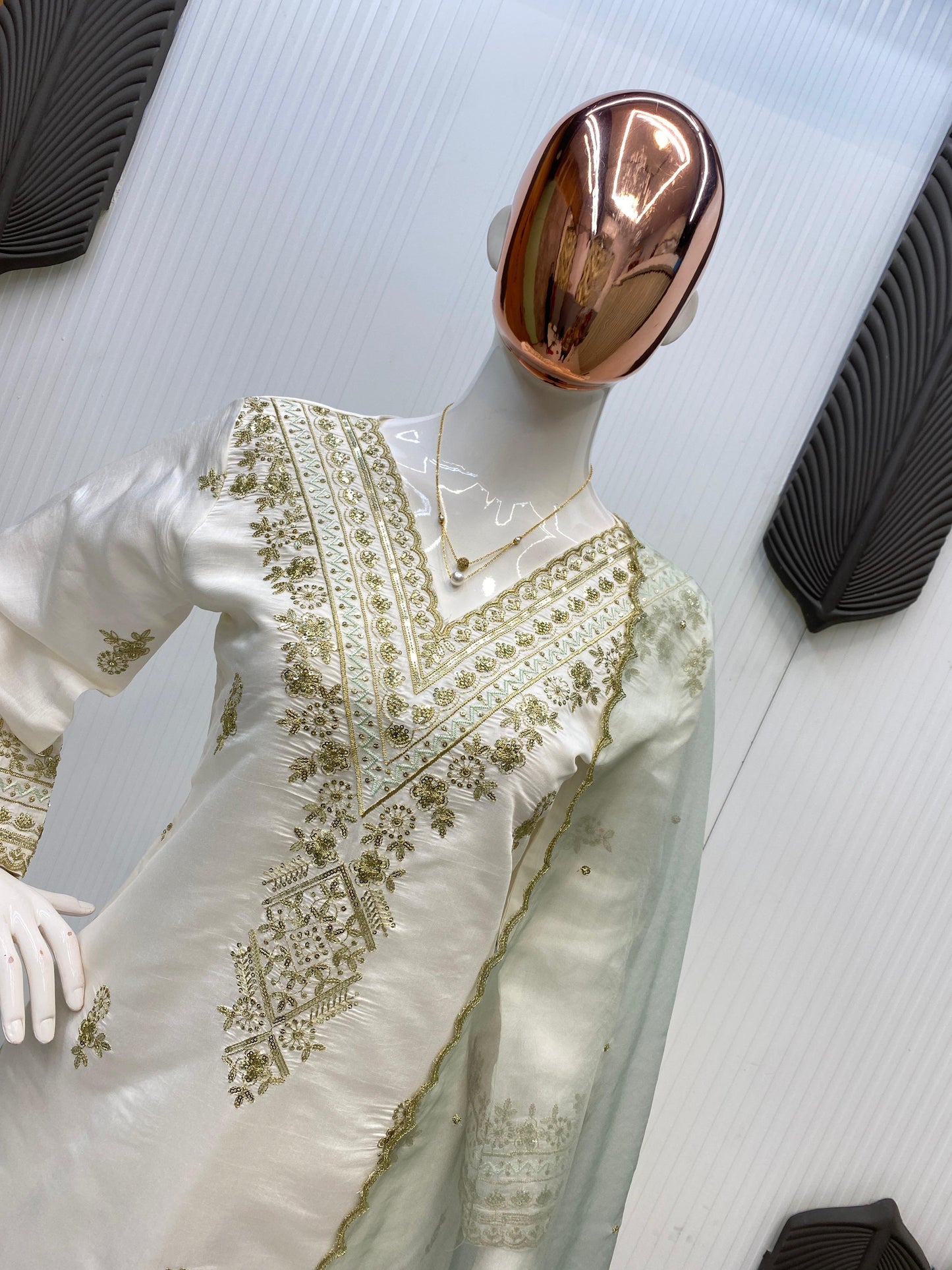 Embroidery And Sequence Work  Fancy Silk Salwar Suit