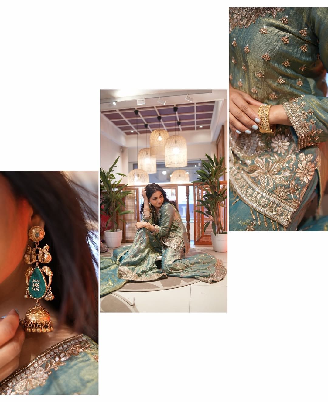 Pure Fendy Silk Sharara Suit with Heavy Embroidery