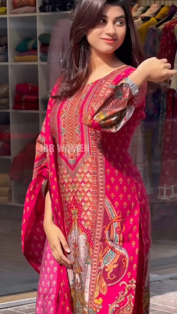 Lilac Muslin Pakistani Suit