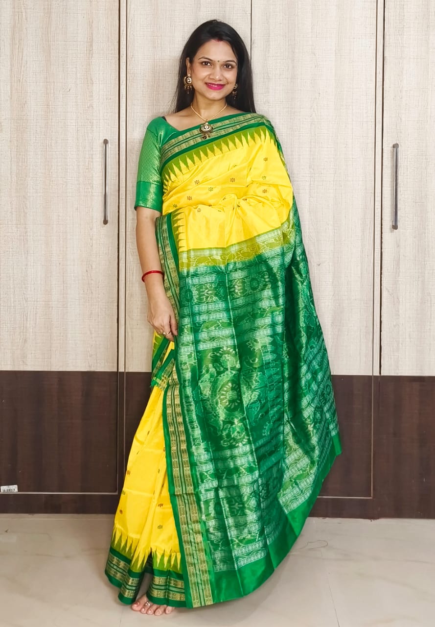 Odisha Sambalpuri Half Tissue Bandha Silk Saree