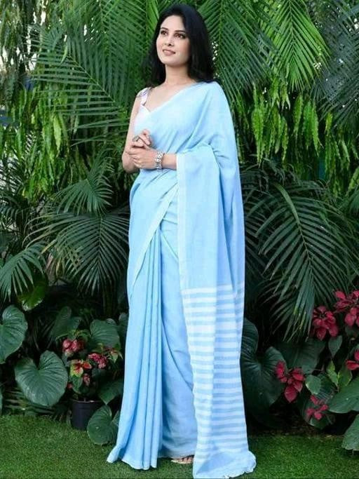 Designer Cotton Indian Handloom Khadi Ethnic Saree