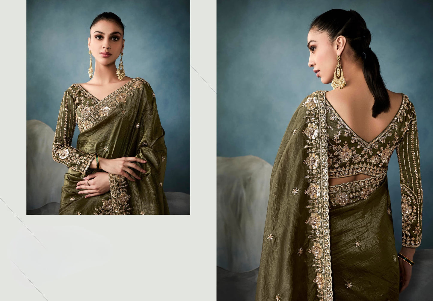 Fancy Party Wear Embroidery Saree