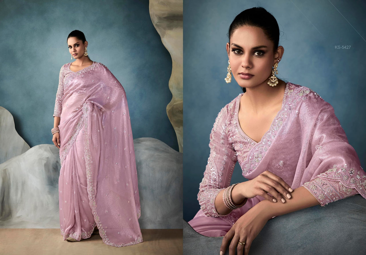 Fancy Party Wear Embroidery Saree