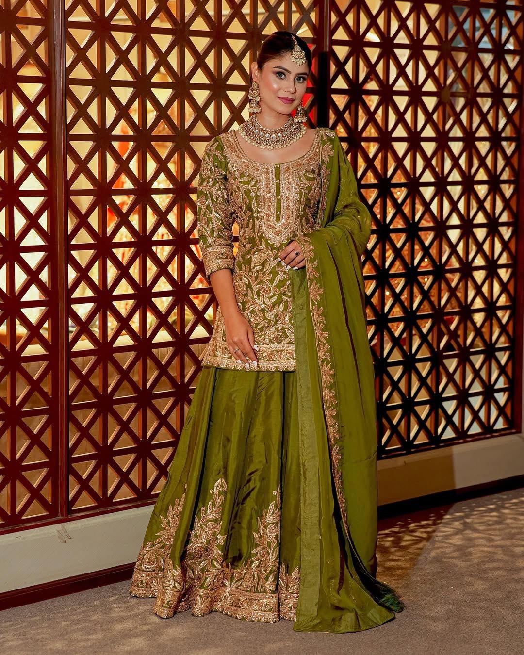 Heavy Embroidered Sequins Lehenga Choli With Four Side Lace Border Dupatta