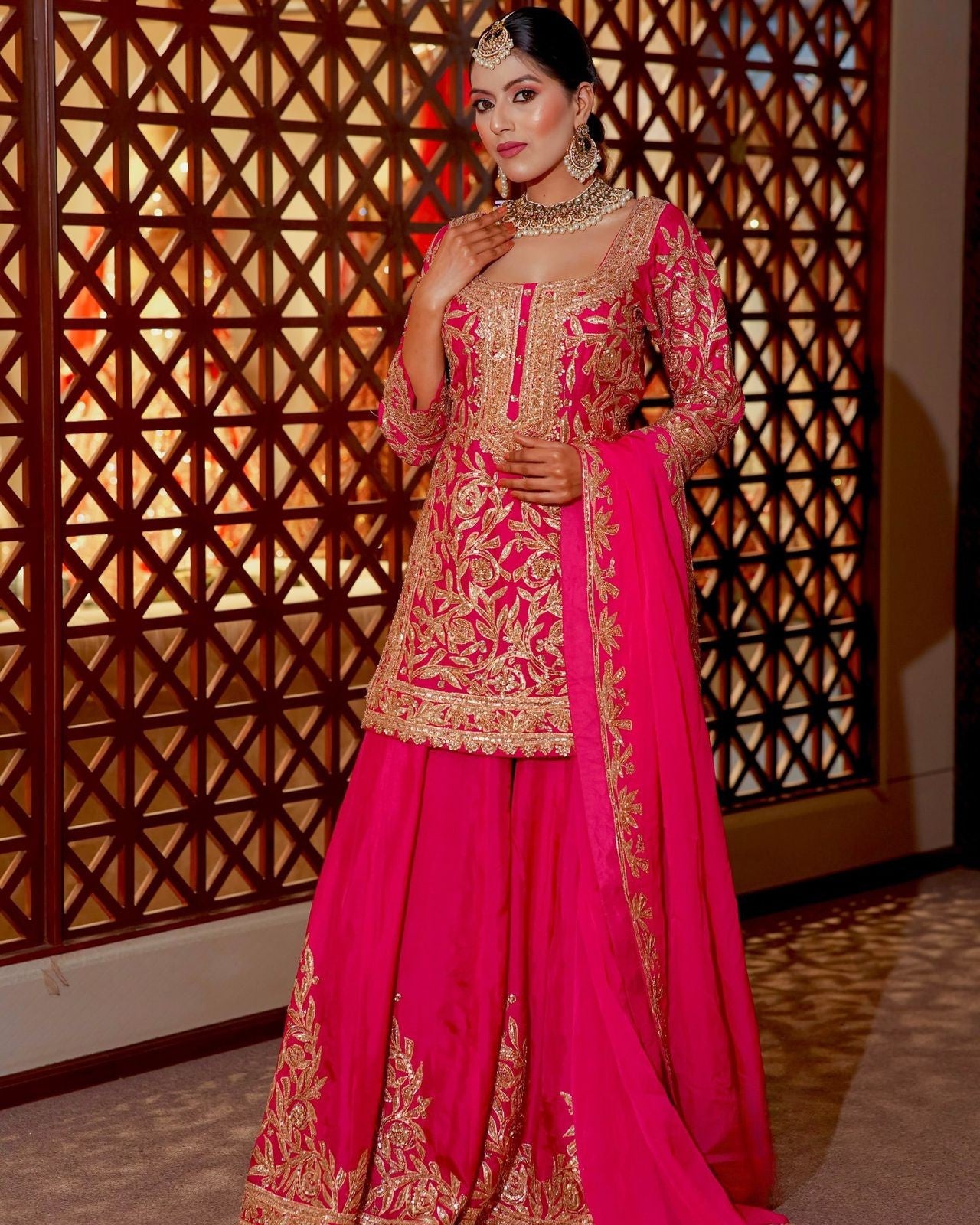 Heavy Embroidered Sequins Lehenga Choli With Four Side Lace Border Dupatta