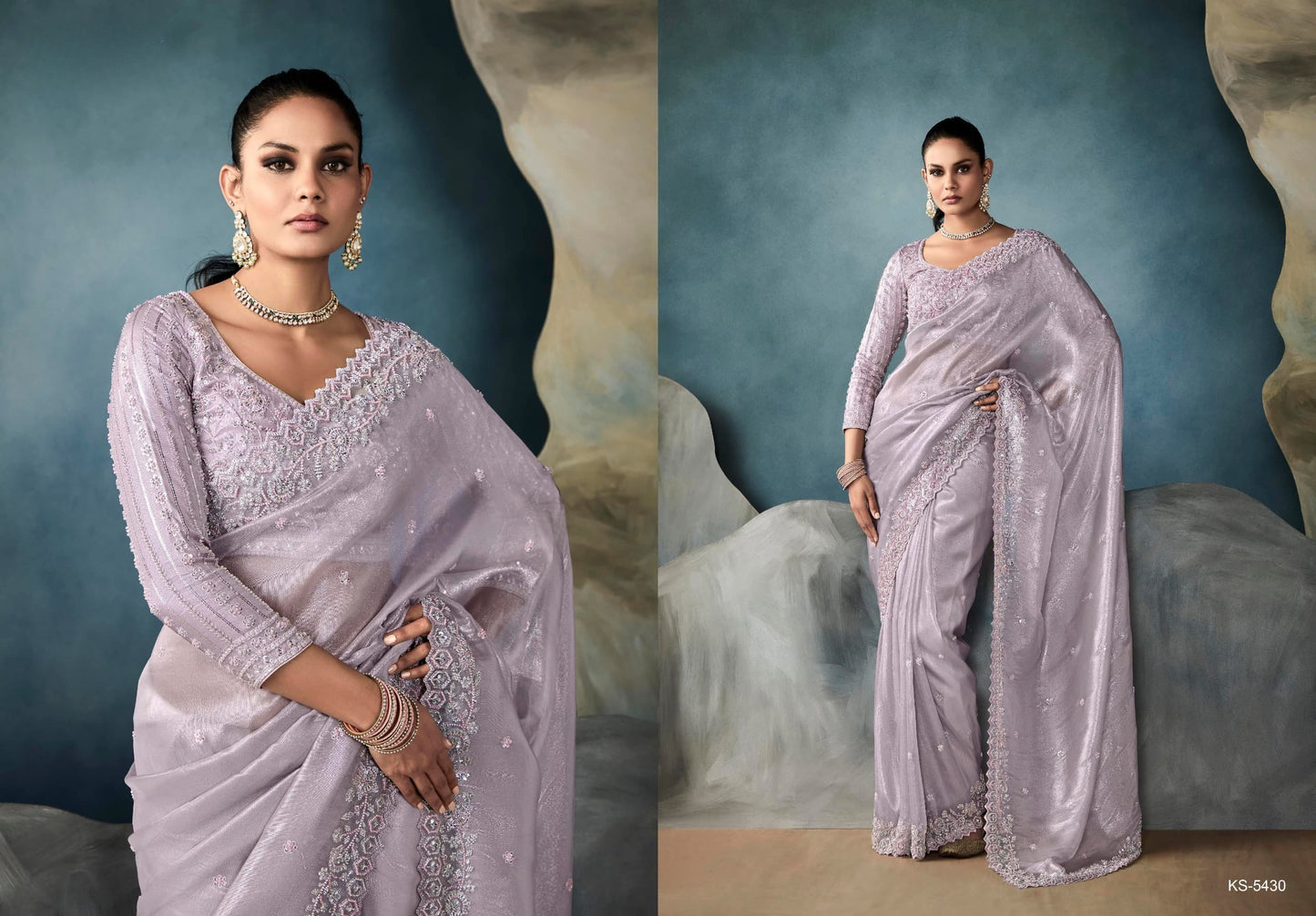 Fancy Party Wear Embroidery Saree