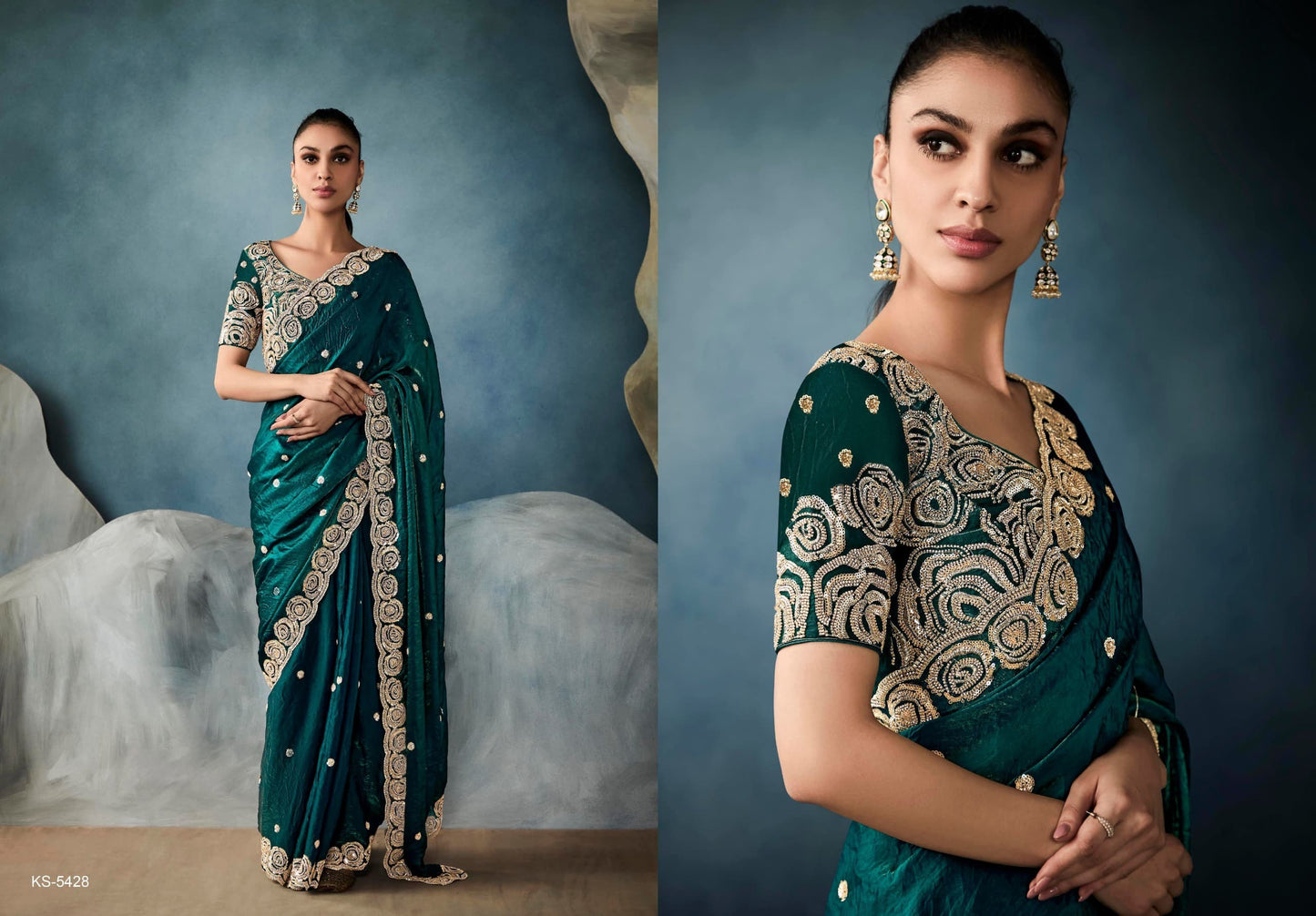 Fancy Party Wear Embroidery Saree